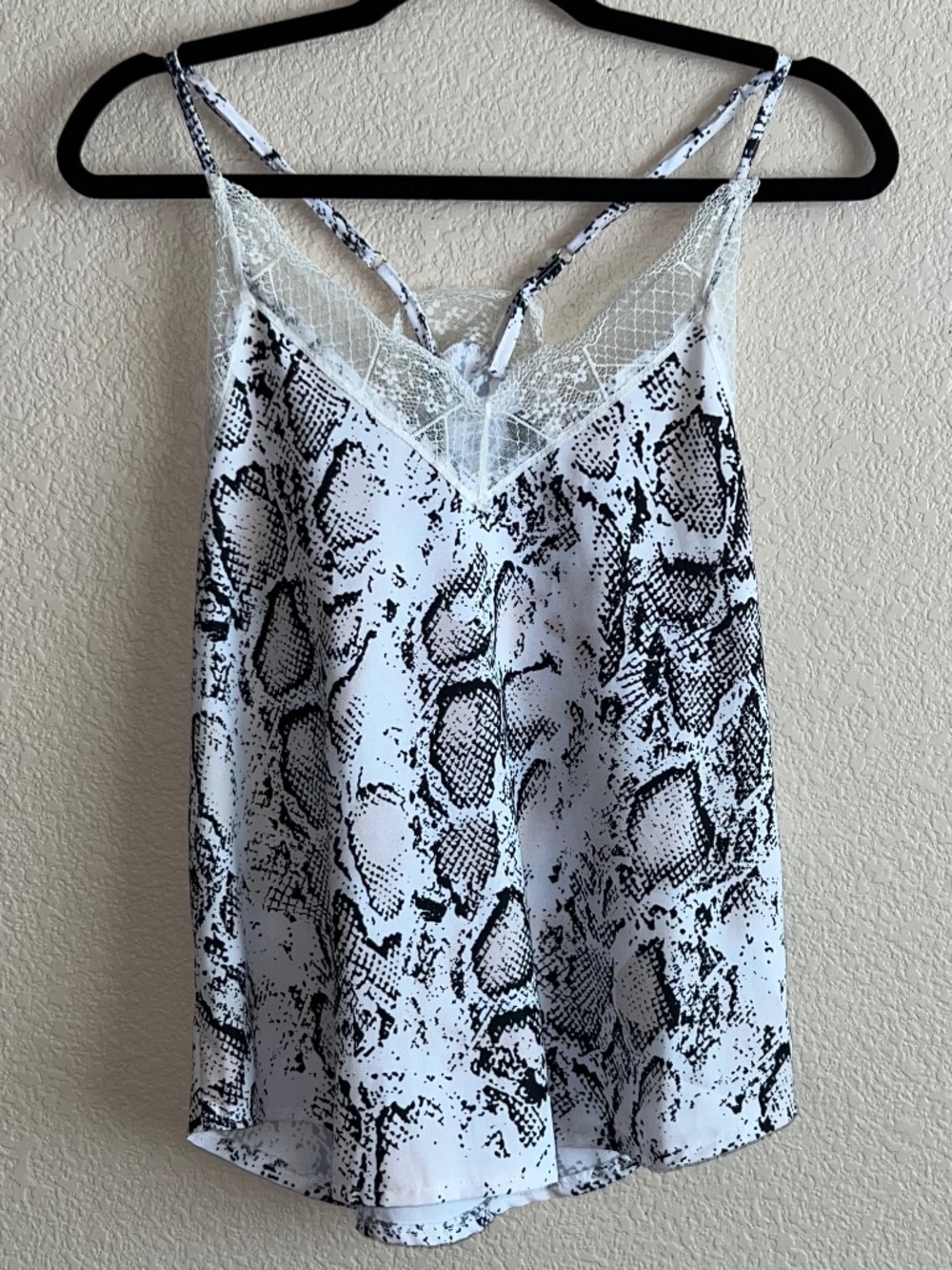 Snake-print Spaghetti Strap Camisole Blouse